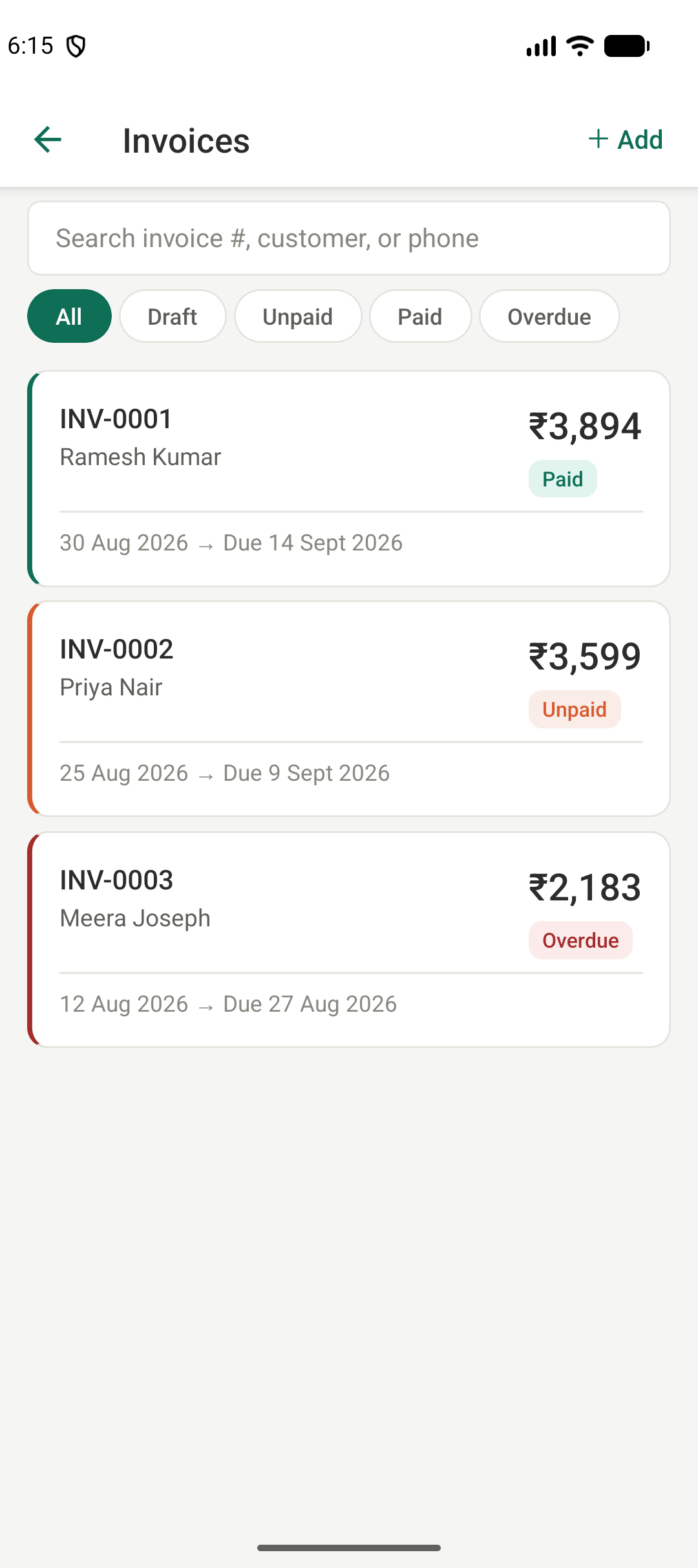 GST & Cash Invoicing